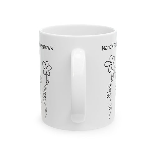 Personalized Floral Name Mug | Ideal Gift for Moms, Birthdays, Housewarming, Gardening Enthusiasts | Customizable Ceramic Cups